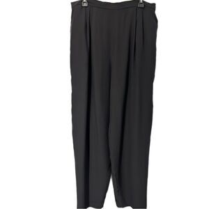 Vintage Talbots 100% Silk Pants Wide Leg Pleated 2 side Pockets Size 18